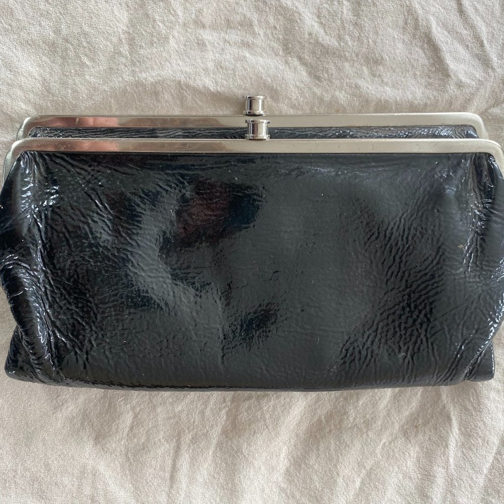 HOBO International Patent Leather Lauren Clutch Wallet